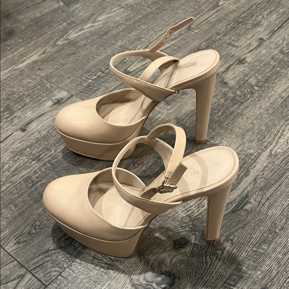 Stuart Weitzman Nude Platform Heels